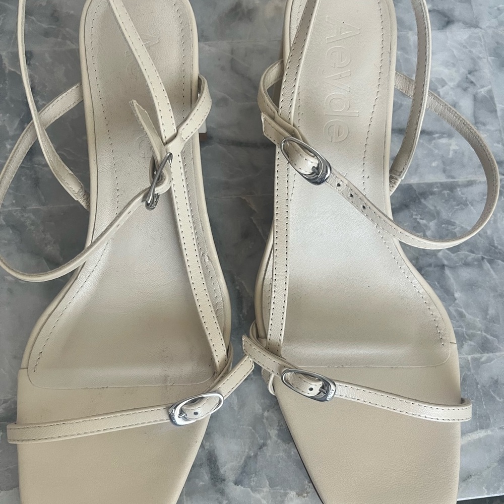 Aeyde Beige Strappy Sandals
